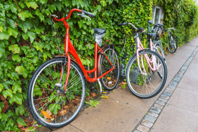 dos bicicletas en Dinamarca