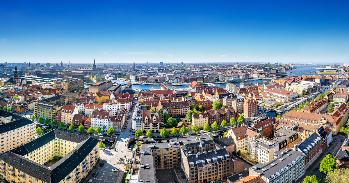 vista aérea de la ciudad de Copenhague