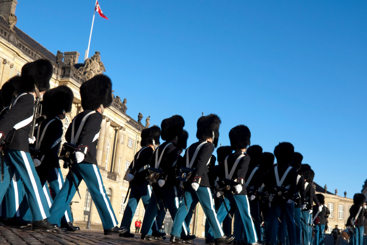 Cambio de guardia Palacio de Amalienborg